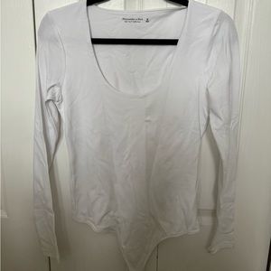 White Abercrombie and Fitch Bodysuit
